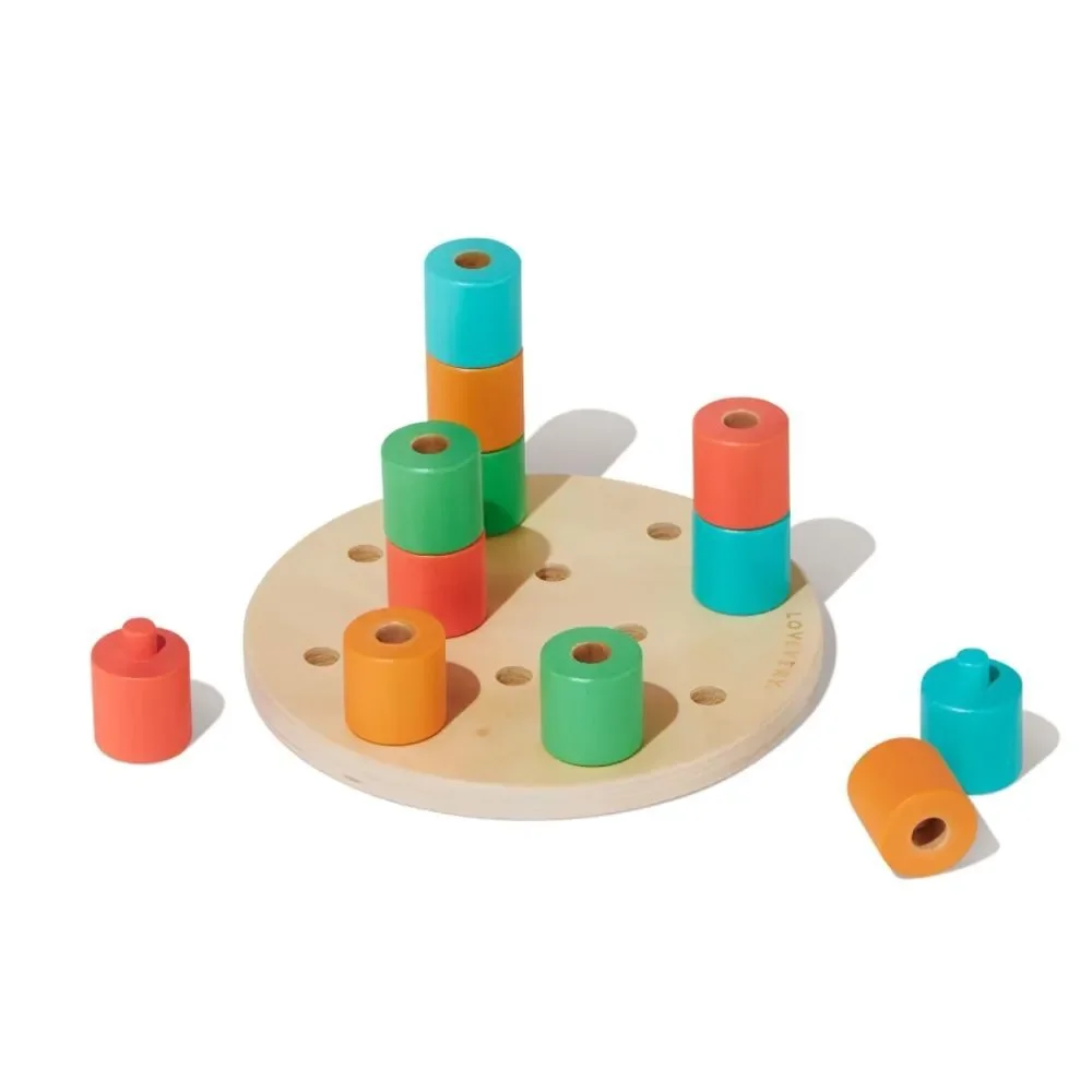 Lovevery wooden stacking pegs Adventurer Kit